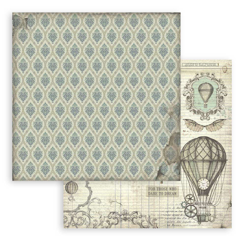 3 Pack - Stamperia Backgrounds Double-Sided Paper Pad 8"X8" 10/Pkg-Voyages Fantastiques, 10 Designs, 1 Each - SBBS97