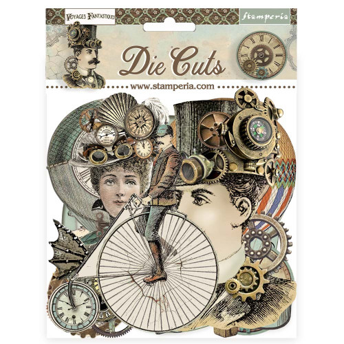 3 Pack - Stamperia Die-Cuts-Voyages Fantastiques - DFLDC91 - 5993110032854