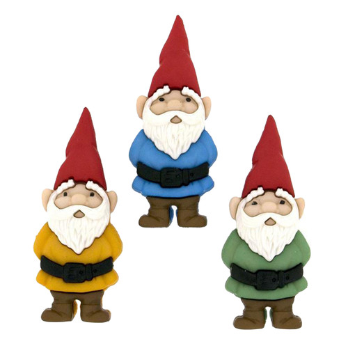 6 Pack Dress It Up Embellishments-Garden Gnomes DIUBTN-7696