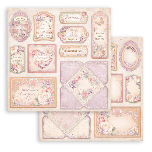 3 Pack Stamperia Double-Sided Paper Pad 8"X8" 10/Pkg-Romance Forever, 10 Designs/1 Each SBBS96