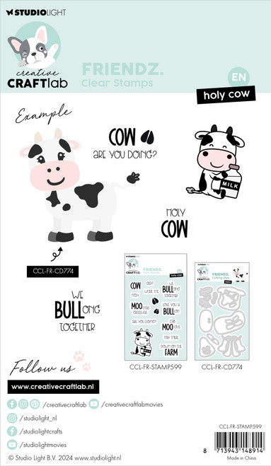 Studio Light Friendz Clear Stamp-Nr. 599, Holy Cow - STAMP599 Studio Light Friendz Clear Stamp-Nr. 599, Holy Cow - STAMP599