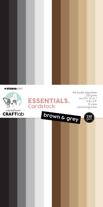 Studio Light Essentials Paper Pad 11.8"X5.9"-Nr. 135, Brown & Grey - LESPP135 - 8713943148945 Studio Light Essentials Paper Pad 11.8"X5.9"-Nr. 135, Brown & Grey - LESPP135 - 8713943148945