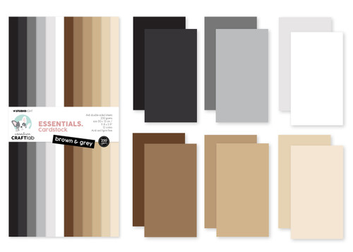 Studio Light Essentials Paper Pad 11.8"X5.9"-Nr. 135, Brown & Grey - LESPP135 Studio Light Essentials Paper Pad 11.8"X5.9"-Nr. 135, Brown & Grey - LESPP135