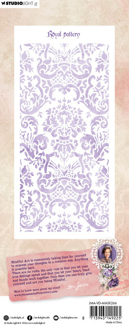 Studio Light Jenine's Mindful Art 4.13"X8.25" Stencil-Nr. 266, Royal Pattern - DMASK266