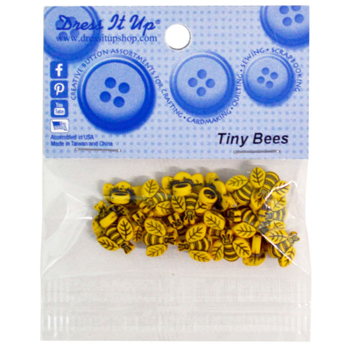 Dress It Up Embellishments-Tiny Bees - DIUBTN-1858 - 787117501582