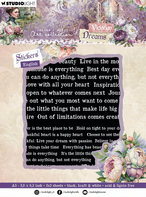 Studio Light Jenine's Mindful Art Sticker Sheet 9/Pkg-Nr. 19, Black/Kraft/White - VDSTIC19 - 8713943149423 Studio Light Jenine's Mindful Art Sticker Sheet 9/Pkg-Nr. 19, Black/Kraft/White - VDSTIC19 - 8713943149423