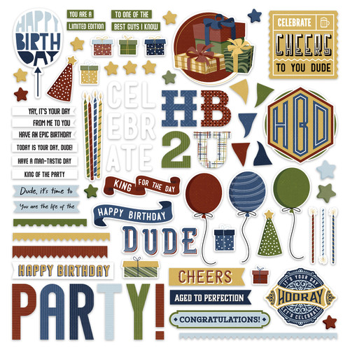 PhotoPlay Card Kit Stickers-Birthday Bash - BBA4452 - 709388344521