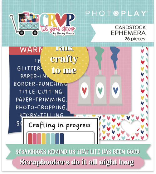 Crop 'Til You Drop Ephemera Cardstock Die-Cuts-26 Pieces - CRO4463 - 709388344637