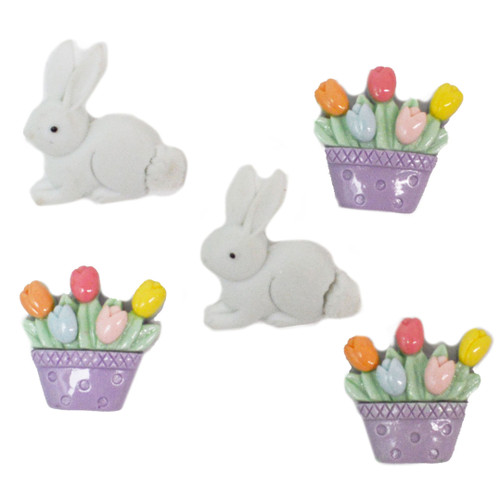 Dress It Up Embellishments-Hello Spring - DIUBTN-11835