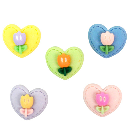 Dress It Up Embellishments-Spring Hearts - DIUBTN-11841