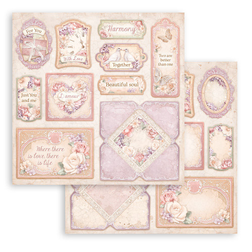 Stamperia Double-Sided Paper Pad 8"X8" 10/Pkg-Romance Forever, 10 Designs/1 Each - SBBS96