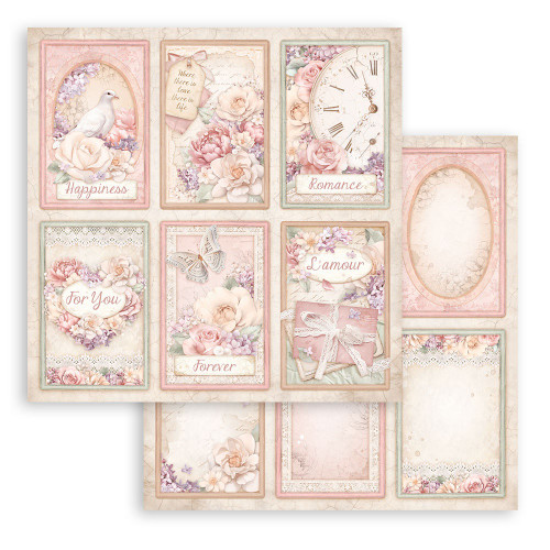 Stamperia Double-Sided Paper Pad 8"X8" 10/Pkg-Romance Forever, 10 Designs/1 Each - SBBS96
