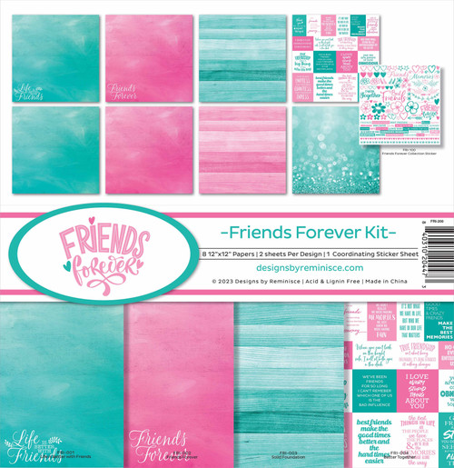 Reminisce Collection Kit 12"X12"-Friends Forever FRI200 - 840310204473