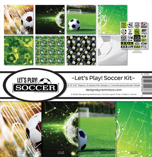 Reminisce Collection Kit 12"X12"-Let's Play Soccer LPY204 - 840310203674