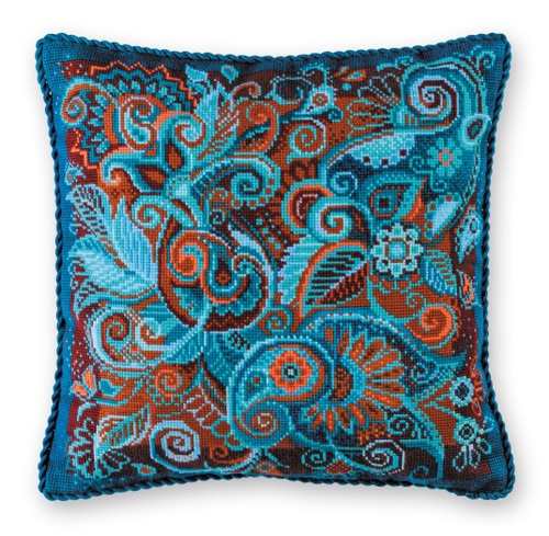 RIOLIS Counted Cross Stitch Cushion Panel Kit 15.75"X15.75"-Persian Patterns (10 Count) - R2183 - 4779046187865
