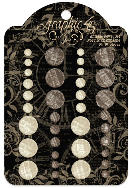 Graphic 45 Staples Jewel Set-Ivory & Champagne G4502825 - 810070165628