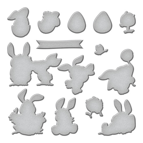 Spellbinders Etched Dies By Simon Hurley-Easter Bunnies S7244