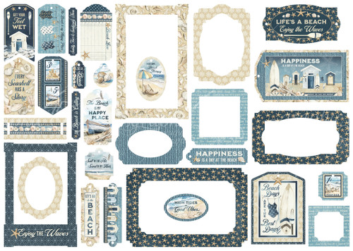 Graphic 45 Die-Cut Assortment-The Beach Is Calling G4502805