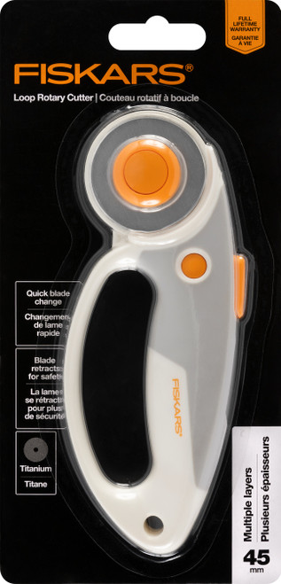 Fiskars Titanium Softgrip Loop Rotary Cutter 45mm- - 1065930 - 020335069220