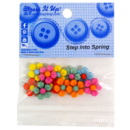 Dress It Up Embellishments-Step Into Spring - DIUBTN-10112 - 787117584127