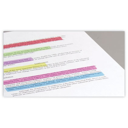 Lee Products Removable Highlighter Tape .5"X720" 6/Pkg-Fluorescent Colors - 19188
