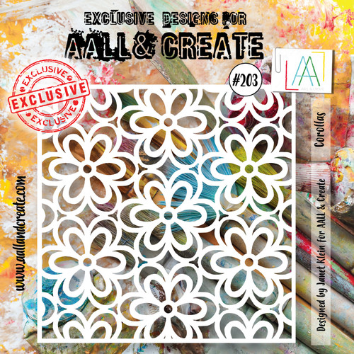 AALL And Create Stencil 6"X6"-Corollas - ALLPC203 - 5060979164061