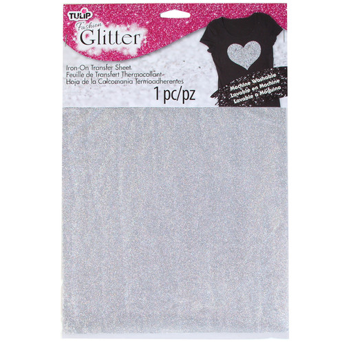 3 Pack Tulip Iron-On Transfer Sheet 8.5"X11" 1/Pkg-Silver Glitter IRT8.5-32475 - 017754324757
