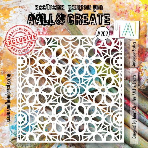 AALL And Create Stencil 6"X6"-Swinging Sixties - ALLPC202 - 5060979164054