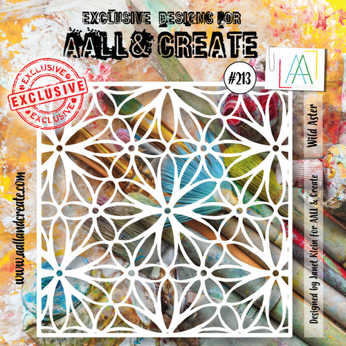 AALL And Create Stencil 6"X6"-Wild Aster ALLPC213 - 499997004342