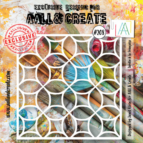 AALL And Create Stencil 6"X6"-Jardin A La Fancaise - ALLPC208 - 5060979164115