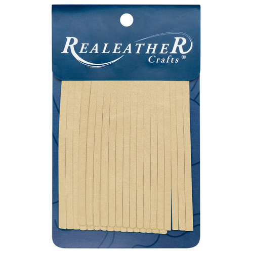 Realeather(R) Crafts Deerskin Fringe 2"X3" 2/Pkg-Buckskin SF0203-0270 - 870192009453