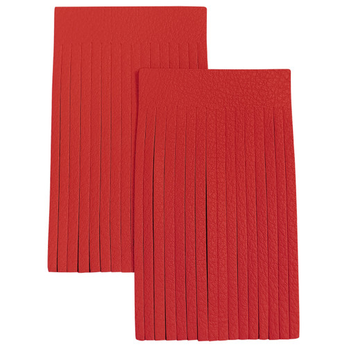 Realeather(R) Crafts Deerskin Fringe 2"X3" 2/Pkg-Red - SF0203-0410