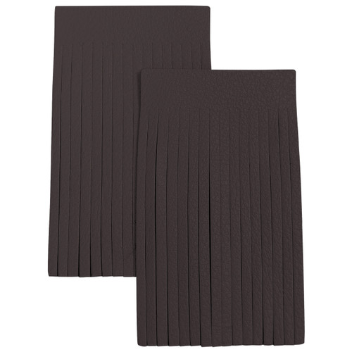 Realeather(R) Crafts Deerskin Fringe 2"X3" 2/Pkg-Chocolate - SF0203-0207