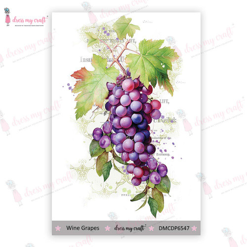6 Pack Dress My Craft Transfer Me Sheet 4"X6"-Wine Grapes MCDP6547 - 194186018987