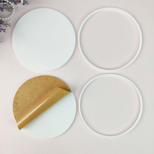 3 Pack Dress My Craft Acrylic Coasters-Round With Outer Ring DMCA6957