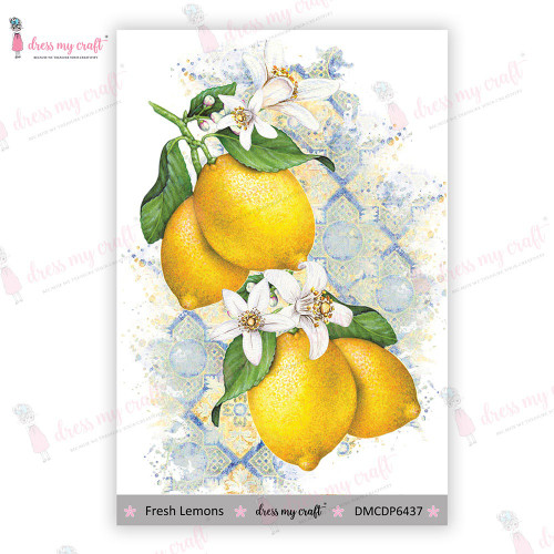 6 Pack Dress My Craft Transfer Me Sheet 4"X6"-Fresh Lemons MCDP6437 - 194186018888