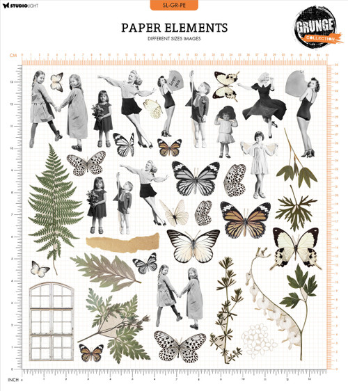 3 Pack Studio Light Grunge Paper Elements-Nr. 09, People & Botanics SLGRPE09