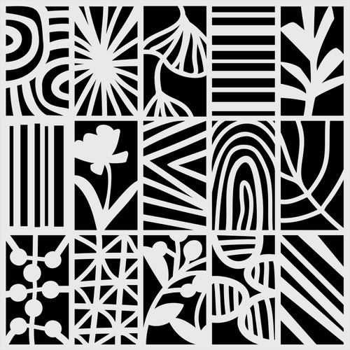 3 Pack Crafter's Workshop Stencil 6"X6"-Botanical Rectangles TCW6X6S-1075 - 842254030750
