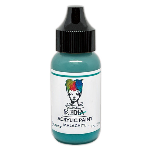 Dina Wakley Media Heavy Body Acrylic Paint 1oz-Malachite - MDQH-85508 - 789541085508 Dina Wakley Media Heavy Body Acrylic Paint 1oz-Malachite - MDQH-85508 - 789541085508
