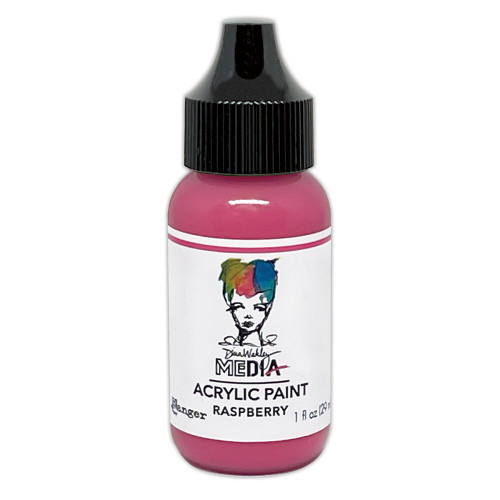 Dina Wakley Media Heavy Body Acrylic Paint 1oz-Raspberry - MDQH-85522 - 789541085522 Dina Wakley Media Heavy Body Acrylic Paint 1oz-Raspberry - MDQH-85522 - 789541085522