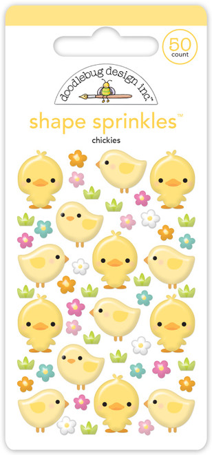 Doodlebug Sprinkles Adhesive Enamel Shapes-Chickies DB8426 - 842715084261