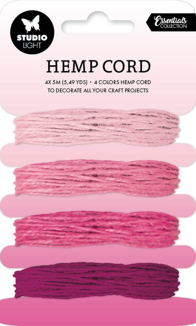 Studio Light Consumables Hemp Cord 4/Pkg-Nr. 07, Shades Of Pink LESRIB07 - 8713943150474