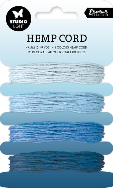 Studio Light Consumables Hemp Cord 4/Pkg-Nr. 09, Shades Of Blue - LESRIB09 - 8713943150498