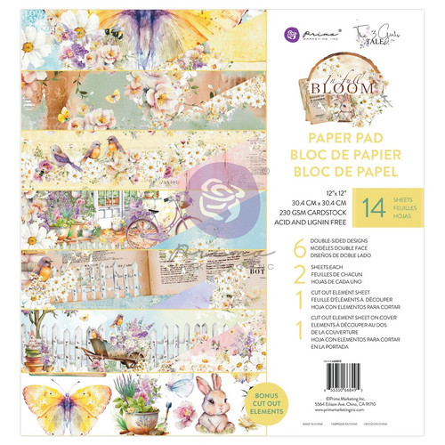 Prima Marketing Double-Sided Paper Pad 12"X12" 14/Pkg-In Full Bloom P668495 - 655350668495