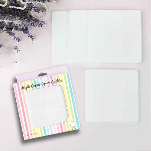 Dress My Craft Acrylic Coasters-Curved Square DMCA6968 - 194186019045