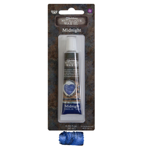 Finnabair Art Alchemy Metallique Wax .68 Fluid Ounce-Midnight - AAMW2-69875 - 655350969875