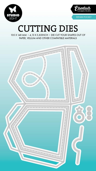 Studio Light Essentials Cutting Die-Nr. 788, Denim Pocket - LESCD788 - 8713943149577