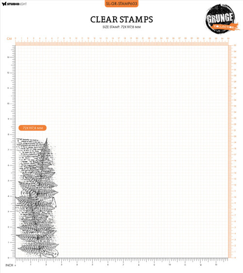 Studio Light Grunge Clear Stamp-Nr. 603, Fern Background - STAMP603 Studio Light Grunge Clear Stamp-Nr. 603, Fern Background - STAMP603