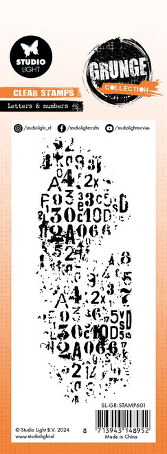 Studio Light Grunge Clear Stamp-Nr. 601, Letters & Numbers STAMP601