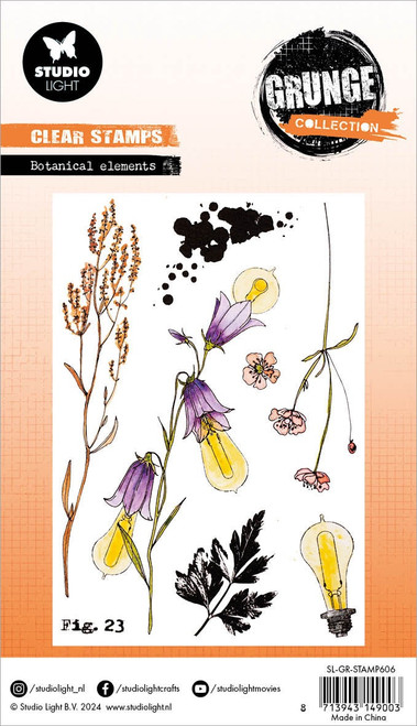 Studio Light Grunge Clear Stamp-Nr. 606, Botanical Elements STAMP606